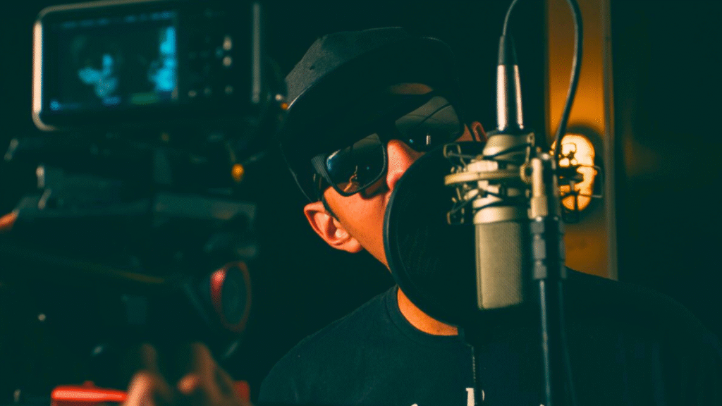 A man is singing and making his career in music