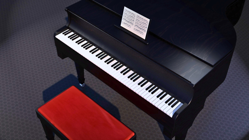 C# minor scale on piano