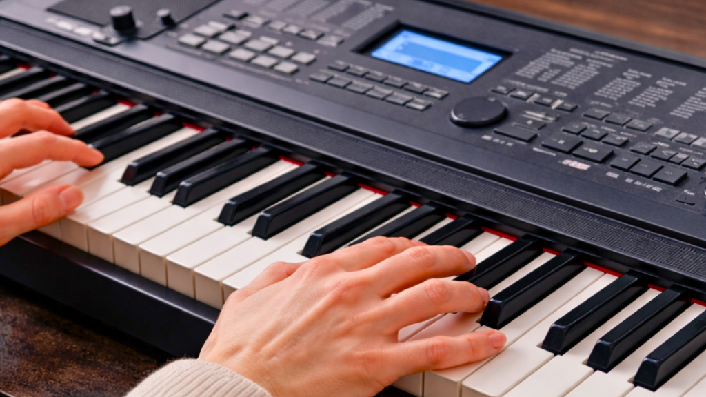 E major scale on piano