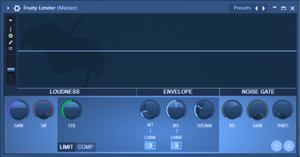 Fruity Limiter Main Interface